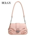 thumbnail image 2 of IELGY high-value armpit bag, retro hardware lock flap commuter shoulder messenger bag, 2 of 2