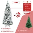 thumbnail image 4 of Patiojoy 7FTSlim Pencil Tree Hinged Artificial Christmas Tree W/627 Branches Tips, 4 of 9
