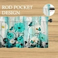 thumbnail image 4 of Rustic Daisy Kitchen Curtains and Valances Set - 3 Piece Kitchen Curtains 36 Inch Length Sets with Valance for Windows Butterfly Daisy American Country Farm, 4 of 5