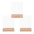 thumbnail image 1 of Shisuyan Table Stands For Signs Wood 3Pcs 5.31X3.93X1.77In, 1 of 8