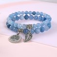 thumbnail image 3 of Pulsera de chakras para mujer, pulsera de piedras preciosas de la suerte, pulsera de chakras con piedras reales, piedras preciosas curativas, 3 of 4