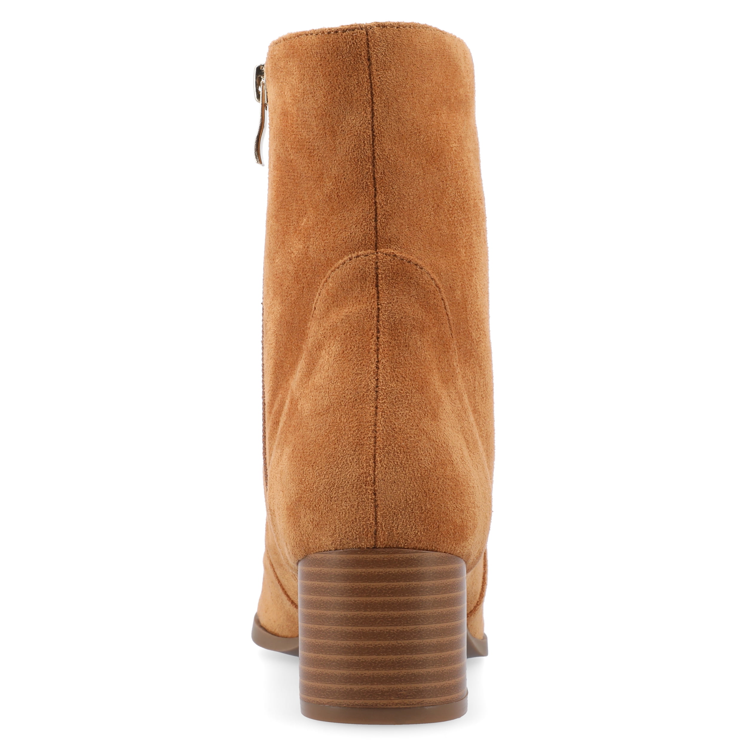 Journee Womens Hayven Stacked Block Heel Almond Toe Booties, Widths Available