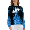 thumbnail image 5 of Dude Perfect Sweatshirt for Women, Raglan Round Neck Sweater, Long Sleeve Pullover Sweater, M-5XL, 5 of 11