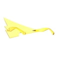 thumbnail image 4 of 80s Funk Lighting Bolt Electric Triangle Shield Sunglasses Yellow, 4 of 4
