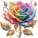thumbnail image 1 of Kit Con Forma Especial Parcial DIY 5D Rosas 30x30cm, 1 of 9