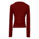 thumbnail image 3 of MHFRRA Camiseta Básica de Punto Acanalado para Mujer, Cuello Cuadrado, Manga Larga, Moda de Otoño, Informal, Elástica, Cómoda, para Niñas y Adolescentes Rojo, 3 of 4
