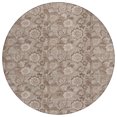 thumbnail image 2 of Addison Rugs Chantille Indoor/Outdoor Transitional Floral Brown Machine Washable Round Rug, 8' x 8', 2 of 8