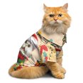 thumbnail image 4 of Merry Christmas Santa Persian Scarf Twinkling Lights Xmas Holiday Hawaiian Summer Shirt for Small Medium Large Dog Cat Cat Lover Kitten Owner Gifts - 00022, 4 of 6