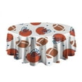 thumbnail image 5 of White Background Football Helmets Pattern Round Tablecloth 60"x60",Wrinkle Wipeable Table Cloth for Kitchen Dining Room Picnic Patio Party, 5 of 6
