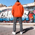 thumbnail image 6 of Chiccall Mens Sweatsuit 2 Piece Drawstring Kangaroo Pocket Hoodie Elastic Bottom Elastic Waist Cargo Sweatpant Outfits Fall Winter Warm Loose Fit Casual Athletic Sets, 6 of 6