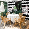 thumbnail image 4 of Black White Striped Outdoor Curtains for Patio Waterproof, Grommet Outdoor Privacy Panels, Baseball Stripes Farmhouse Art Weatherproof Outside Curtains for Porch/Cabana 54"Wx84"L, 1 Panel, 4 of 8
