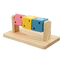 Pretyzoom Rabbit Chew Toys Wood Platform Toy Multi Dental Health Cage Enrichment for Rats 1Pack