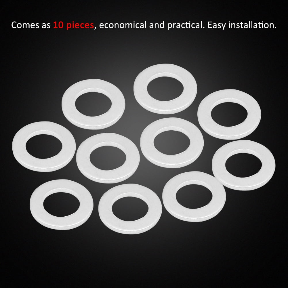 10Pcs Oil Drain Plug Crush Washer Gaskets Fit For Honda Acura 94109-14000 14mm