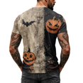 thumbnail image 7 of T Shirts for Men Halloween Print Short Sleeve V Neck Tees Pull on Funny Causal Shirts, M, 7 of 7