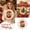 Gift Box Surprise, variant on Christmas Cross Stitch Kit Santa Wreath Embroidery Pattern Round Hoop, 9.5 Inch Pre-Printed Canvas DIY Holiday Wall Decor for Adults