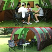 Waterproof 8-10 Person One Bedroom Two Living Room Double Layer Tunnel Family Party Outdoor Camping Large Tent