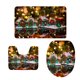 thumbnail image 4 of Alfombra de baño de Navidad de 3 piezas Alfombras de baño de ducha suave Alfombras de baño Cubierta de la tapa de la Sunnimix Alfombra, 4 of 6