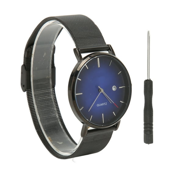 Quartz Watch,Men Blue Dial Quartz Fashionable Quartz Watch Waterproof Quartz Watch Top of the Line