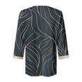 thumbnail image 5 of Ruimatai Women's Casual Lace V-Neck Printed 3/4 Sleeve Loose Blouse Top Comfortable Fashion Tunic Shirt, 5 of 5