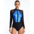 thumbnail image 4 of MSemis Women's Gymnastic Leotard Bodysuit Tops Dance Costume Royal Blue XXL, 4 of 6