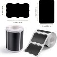thumbnail image 2 of Blackboard Labels, 2 Rolls 300pcs Black Sticky Labels +1 Chalk Markers, Reusable Adhesive Labels, 2 of 5