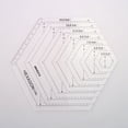 thumbnail image 3 of Masteelf Patchwork Ruler Hexagon Quilting Ruler Patchwork Acrylic Template Sewing Accessories, 3 of 8