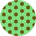 thumbnail image 1 of Ahgly Company Indoor Round Patterned Neon Green Area Rugs, 8' Round, 1 of 6