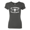 thumbnail image 2 of My Lifeguard Walks on Water Jesus Christ Bible | Womens Inspirational/Christian Slim Fit Junior Tee, Dark Grey, Medium, 2 of 3