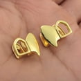 thumbnail image 6 of Unique Bargains 1 Set Fake Grills Hip Hop Left and Right Teeth Grillz Gold Tone, 6 of 6