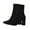 Black, variant on RUIYANQI Women's Suede Ankle Boots Pointed Toe Block Heel Stretch Fabric Fashion Winter Dress Booties For Women Black Women Sandal