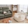 thumbnail image 2 of INMOZATA Bean Bag Chairs, Teddy Tufted Soft Stuffed Living Room Chair with Filler, Furry and Lazy Sofa, Ultra Soft Lounge Beanbag Chair for Bedroom, Living Room,Ivory, 2 of 8