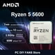 thumbnail image 2 of Procesador AMD Ryzen 5 5600 R5 5600 5000 Series 6 núcleos 12 subprocesos 3,5 GHz CPU 7NM L3=32M Socket AM4 DDR4 Nuevo pero sin disipador, 2 of 4
