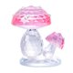 thumbnail image 3 of Estatua de hongo de cristal de imitación con diamantes de imitación de la mesa de escultura transparente decoración del hogar para la mesa de café de Rosa, 3 of 8