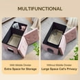 Cat Litter Box Enclosure Furniture Hidden Extra Large, Lift Design Lid