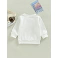 thumbnail image 4 of Bagilaanoe Toddler Baby Girl Boy Valentine's Day Sweatshirt Long Sleeve Letter Print Pullover 6M 12M 18M 24M 3T Kids Loose Tee Tops, 4 of 8