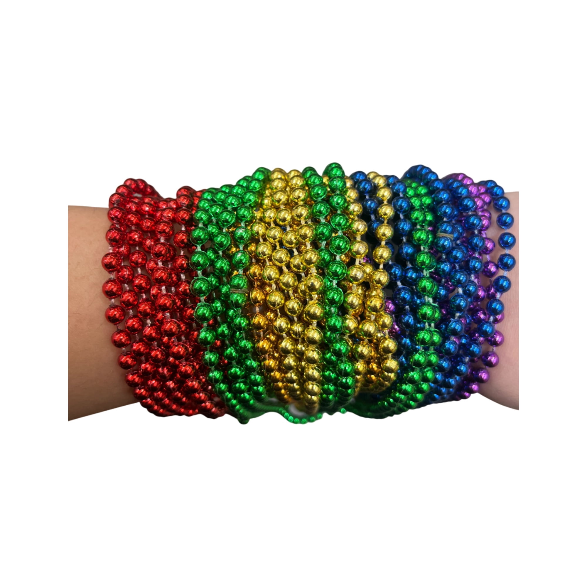 Pride Rainbow Beaded Necklace Set - 24 Pieces