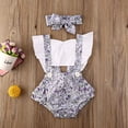 thumbnail image 2 of xiaxaixu Bébé Filles Combinaison Polka Dot Print Romper + Arc Bandeau, 2 of 8