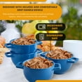 thumbnail image 6 of Bruntmor Set of 4 Large Soup Crocks with Double Handles, 24 oz Blue, 6 of 10