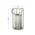 thumbnail image 4 of DecMode Indoor 10"W, 18"H Contemporary Stainless Steel Lantern, Silver, 1 - Piece, 4 of 10