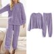 thumbnail image 2 of Conjuntos de pijama cálidos y suaves para mujer. Cómodos pantalones de felpa oversize. Ropa de estar por casa. Conjunto de 2 piezas. Talla única., 2 of 6