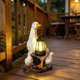 thumbnail image 5 of Lámpara colgante solar de resina para decoración de jardín | Farol solar colgante con forma de ganso y luz LED cálida | Adorno impermeable para exteriores, ideal para patio, terraza, balcón, 5 of 7