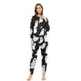 thumbnail image 2 of AGWOLF Halloween Ghost Pajamas for Family Matching Sets Long Sleeve Zipper Jumpsuits Soft Hooded Sleepwear Family Matching Halloween Pjs Sets Mom XXL, 2 of 5