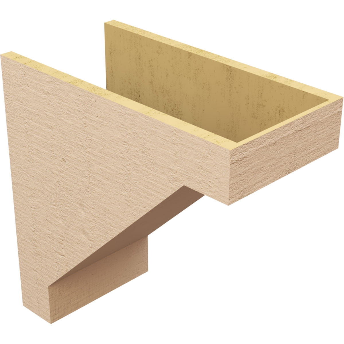 11"W x 22"D x 22"H Classic Burlington Rough Cedar Woodgrain TimberThane Corbel, Primed Tan