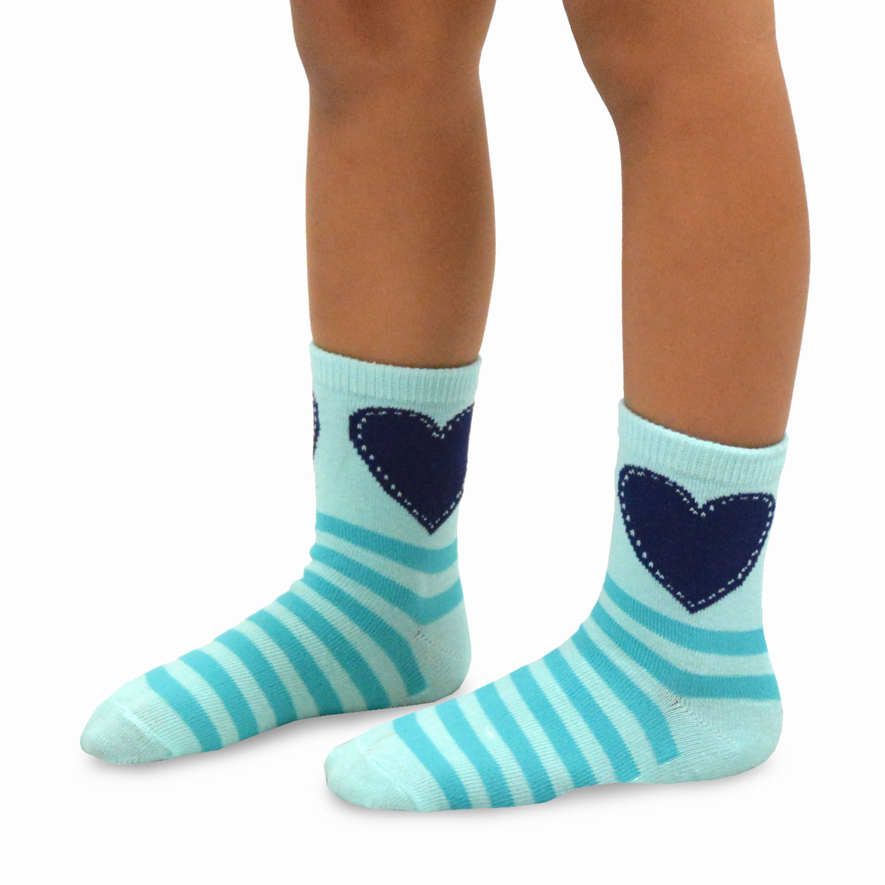 TeeHee Kids Cotton Fashion Crew Socks 6 Pair Pack for Girls - image 2 of 7