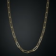 thumbnail image 2 of Au Naturale 14k Yellow Gold Capsule Paperclip Link Chain Necklace (4.4 mm, 36 inch), 2 of 7