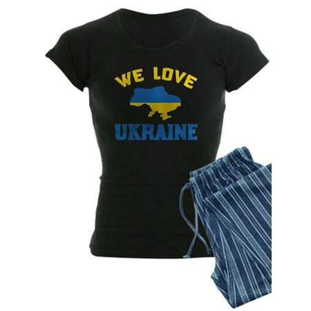 

CafePress - We Love Ukraine Pajamas - Women s Dark Pajamas