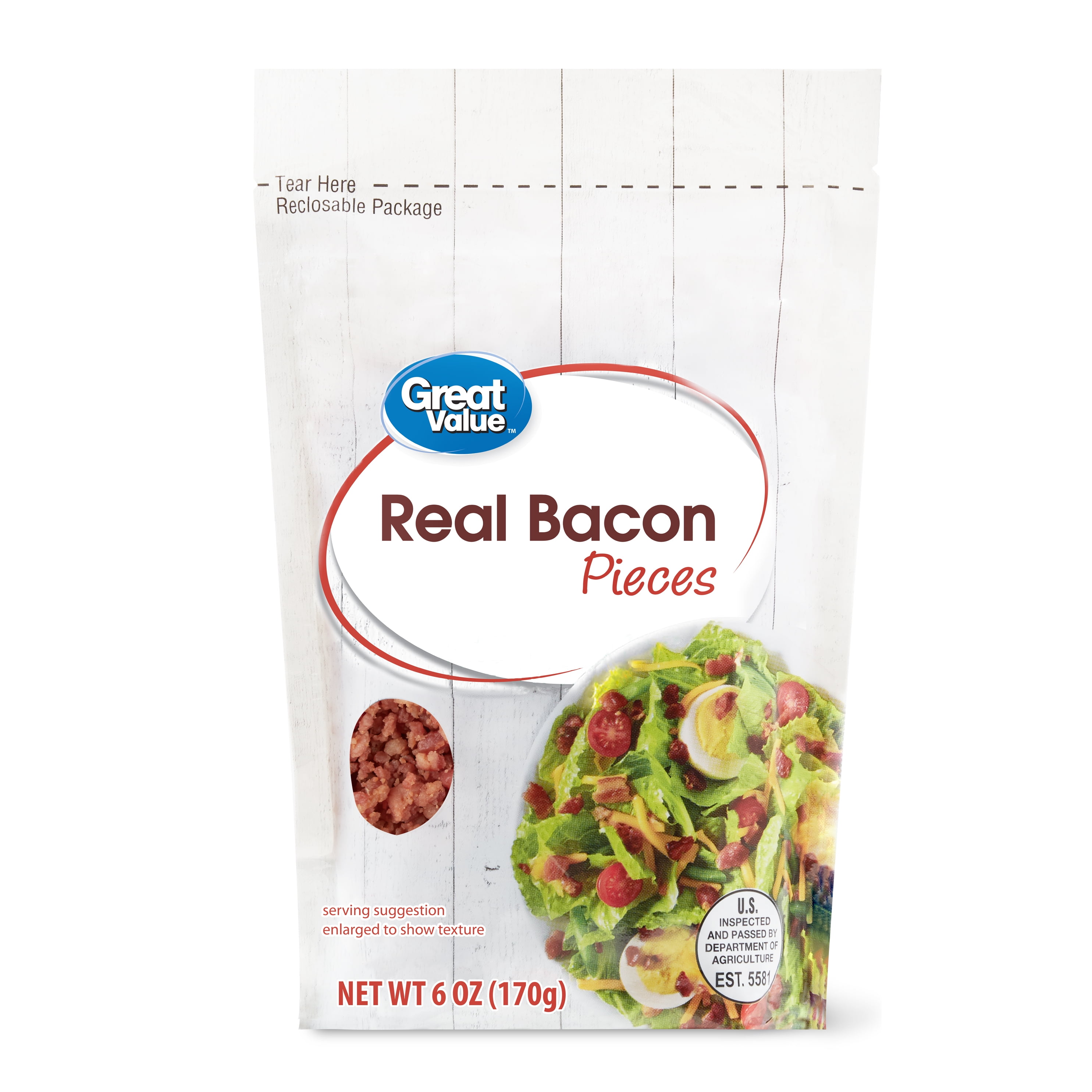 2 Pack Great Value Real Bacon Pieces 6 Oz Walmart Com Walmart Com
