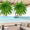 thumbnail image 4 of 2pcs Artificial Ferns for Outdoors, 22x31 Inch Fake Ferns Artificial Plants Large for Outdoors, Artificial Hanging Plants Outdoors, Faux Plant for Home Living Room Decor, 4 of 7