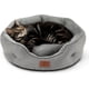 thumbnail image 1 of Cama para Gato Mediano, Cama para Perro Chico o Mediano, Cama para Mascota Lavable en Maquina, Suave Base Antideslizante, Resistente a Suciedad y facil de Lavar (Gris, Small), 1 of 6