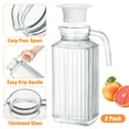thumbnail image 4 of NiHome Glass Pitchers with Lids, 57oz Glass Water Fridge Pitcher for Drinks, Glass Water Jug with Lid & Brush, Beverage Serveware & Storage Container for Lemonade, Iced Tea, Milk, Coffee(2PCS Clear), 4 of 9